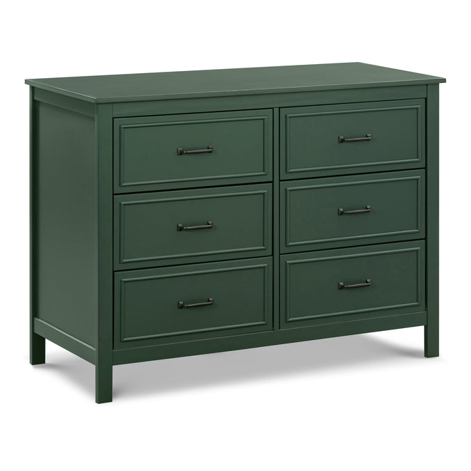M12826FRGR,DaVinci,Charlie 6-Drawer Double Dresser in Forest Green