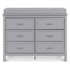M12826G,DaVinci,Charlie 6-Drawer Double Dresser in Grey