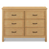 M12826HY,DaVinci,Charlie 6-Drawer Double Dresser in Honey