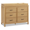 M12826HY,DaVinci,Charlie 6-Drawer Double Dresser in Honey