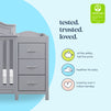 M12881G,DaVinci,Charlie 4-in-1 Convertible Mini Crib & Changer in Grey