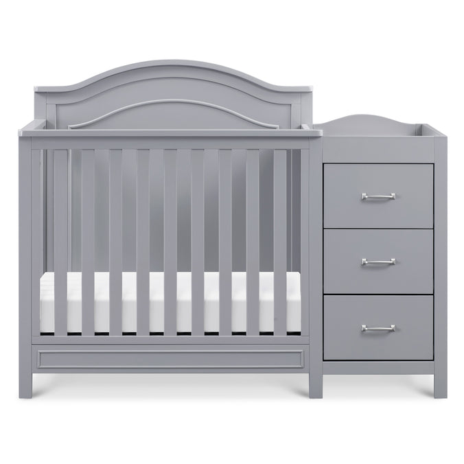 M12881G,DaVinci,Charlie 4-in-1 Convertible Mini Crib & Changer in Grey