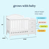 M12881W,DaVinci,Charlie 4-in-1 Convertible Mini Crib & Changer in White