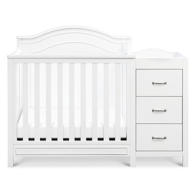 M12881W,DaVinci,Charlie 4-in-1 Convertible Mini Crib & Changer in White