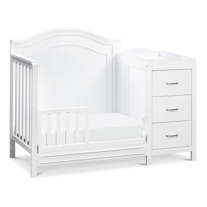 M12881W,DaVinci,Charlie 4-in-1 Convertible Mini Crib & Changer in White
