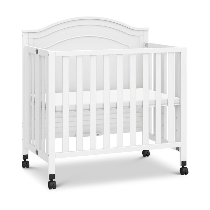 M12898W,DaVinci,Charlie Folding Portable 3-in-1 Mini Crib in White