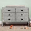 M13516CTG,DaVinci,Fairway 6-Drawer Double Dresser in Cottage Grey