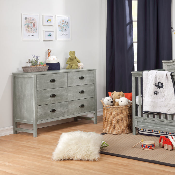 grey nursery dresser Babyletto Lolly 3-Drawer Changer with Removable Changing Tray Black / Washed Natural Given the hand applied nature of this dressers finish Newport Cottage Convertible Crib and
