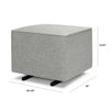 M13985FTG,DaVinci,Davinci Universal Gliding Ottoman in Frost Grey