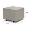 M13985PFTGRY,DaVinci,Davinci Universal Gliding Ottoman in Performance Grey Linen