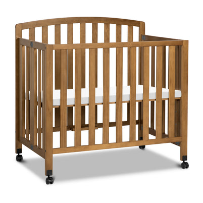M18198CT,DaVinci,Dylan Folding Portable 3-in-1 MiniCrib and TwinBed in Chestnut
