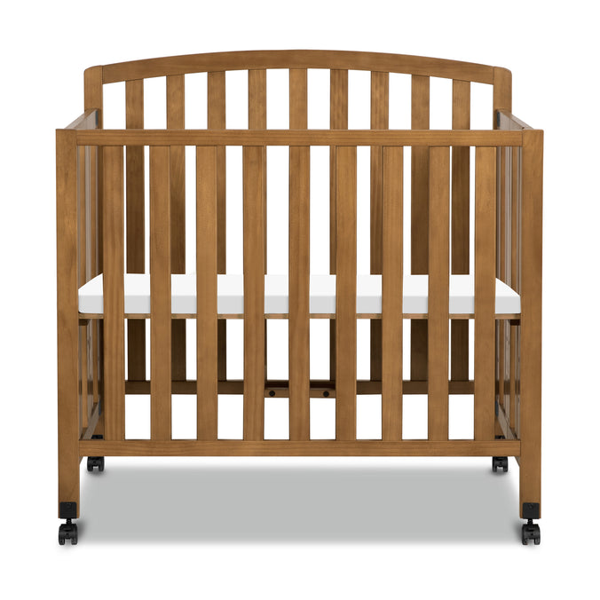 M18198CT,DaVinci,Dylan Folding Portable 3-in-1 MiniCrib and TwinBed in Chestnut