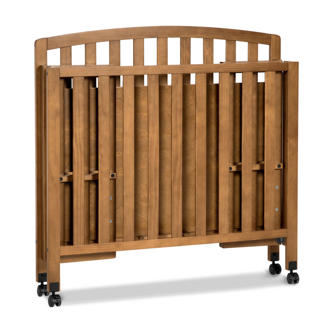 M18198CT,DaVinci,Dylan Folding Portable 3-in-1 MiniCrib and TwinBed in Chestnut