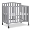 M18198G,DaVinci,Dylan Folding Portable 3-in-1 MiniCrib and TwinBed in Grey