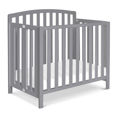 M18198G,DaVinci,Dylan Folding Portable 3-in-1 MiniCrib and TwinBed in Grey
