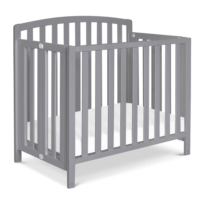 M18198G,DaVinci,Dylan Folding Portable 3-in-1 MiniCrib and TwinBed in Grey