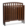 M18198Q,DaVinci,Dylan Folding Portable 3-in-1 MiniCrib and TwinBed in Espresso