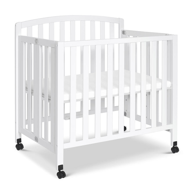M18198W,DaVinci,Dylan Folding Portable 3-in-1 MiniCrib and TwinBed in White
