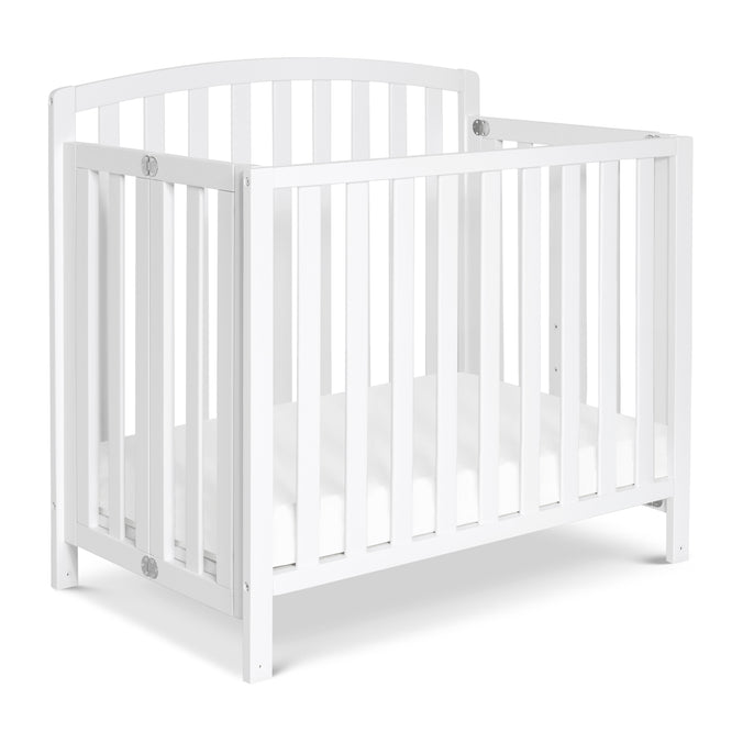 M18198W,DaVinci,Dylan Folding Portable 3-in-1 MiniCrib and TwinBed in White