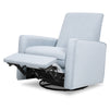M19387PCET,DaVinci,Penny Swivel Recliner in Performance Blue Chambray Eco-Twill