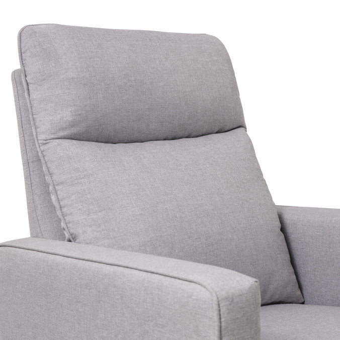 M19787MIG,DaVinci,Gabby Pillowback Swivel Glider in Misty Grey
