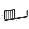 M20399E,The MDB Family,Mini Toddler Bed Conversion Kit in Ebony Black