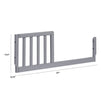 M20399G,The MDB Family,Mini Toddler Bed Conversion Kit in Grey