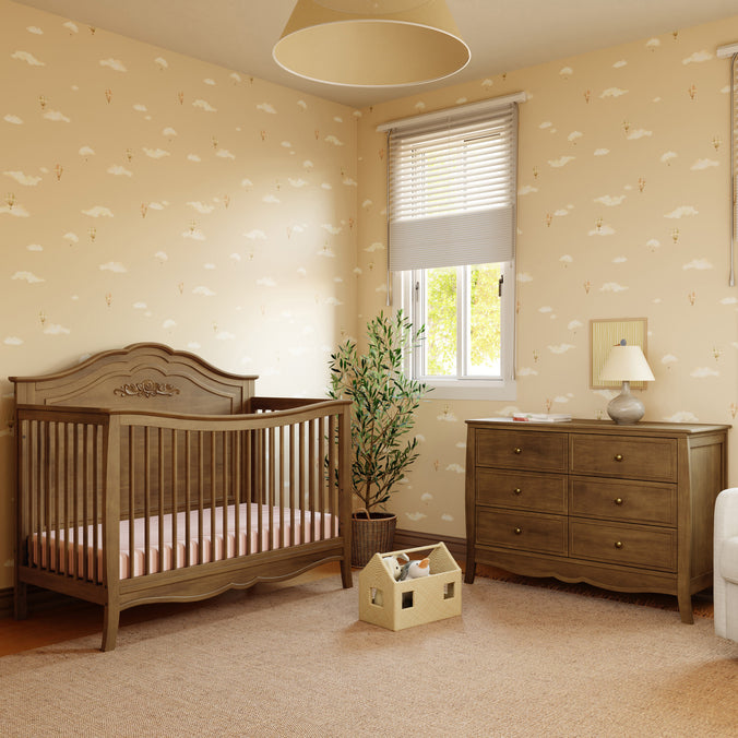 M20801L,DaVinci,Fiona 4-in-1 Convertible Crib in Walnut