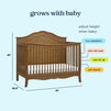 M20801L,DaVinci,Fiona 4-in-1 Convertible Crib in Walnut