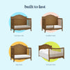 M20801L,DaVinci,Fiona 4-in-1 Convertible Crib in Walnut