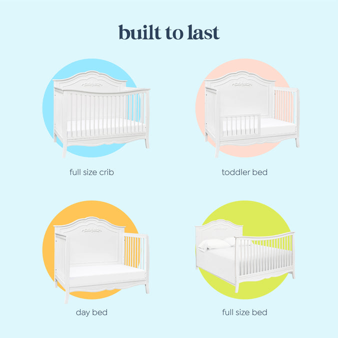 M20801W,DaVinci,Fiona 4-in-1 Convertible Crib in White