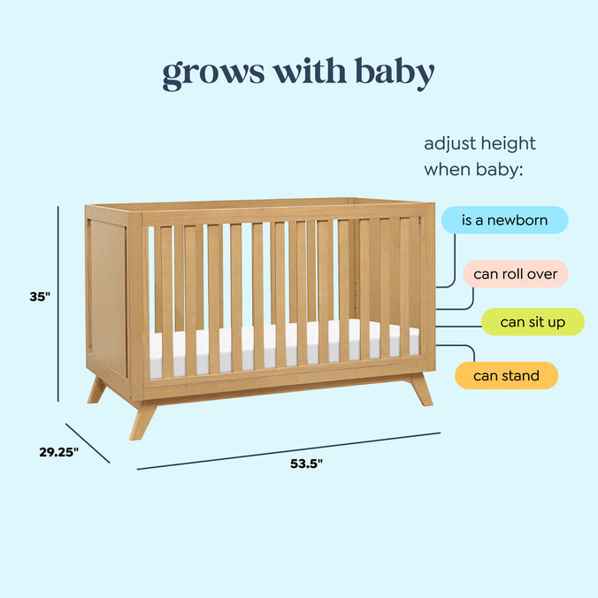 M22501HY,DaVinci,Otto 3-in-1 Convertible Crib in Honey
