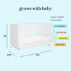 M22501W,DaVinci,Otto 3-in-1 Convertible Crib in White
