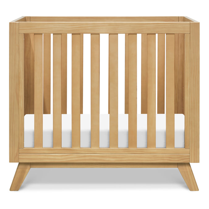 M22598HY,DaVinci,Otto 3-in-1 Convertible Mini Crib with 4 Mattress in Honey