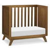 M22598L,DaVinci,Otto 3-in-1 Convertible Mini Crib with 4 Mattress in Walnut