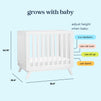 M22598W,DaVinci,Otto 3-in-1 Convertible Mini Crib with 4 Mattress in White