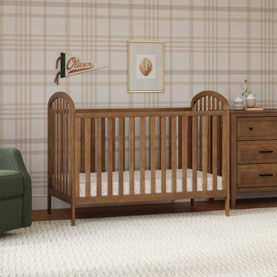 M23901L,DaVinci,Beau 3-in-1 Convertible Crib in Walnut