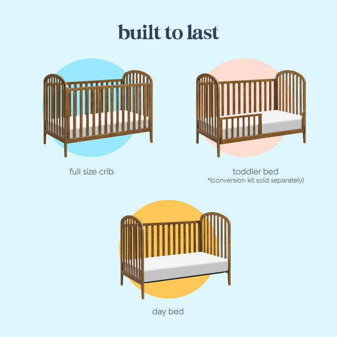 M23901L,DaVinci,Beau 3-in-1 Convertible Crib in Walnut
