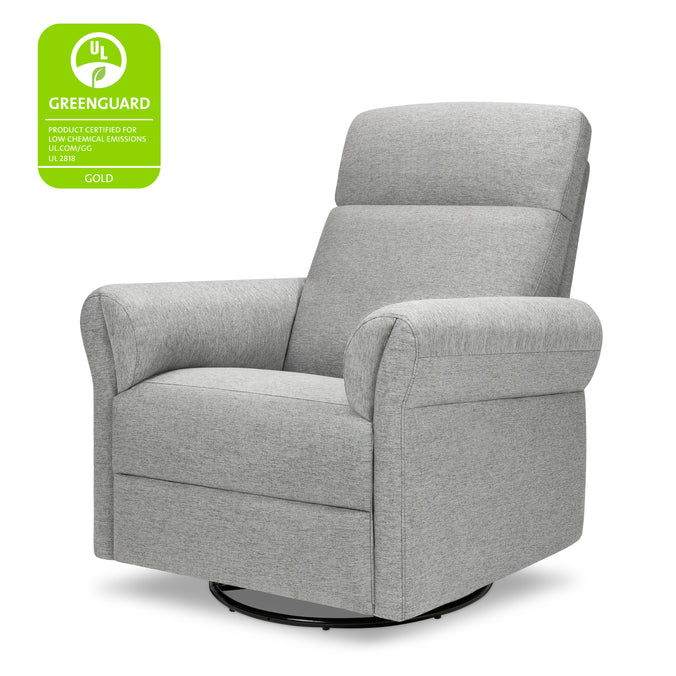 M24386FTG,DaVinci,Suzy Flex Swivel Recliner w/ Adj. Arms & Headrest in Frost Grey