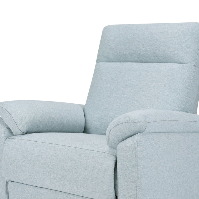 M24387HBL,DaVinci,Suzy Swivel Recliner in Heathered Blue
