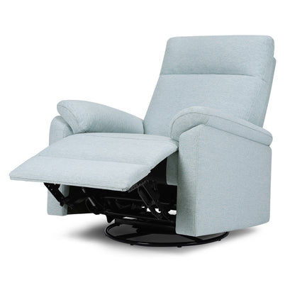 M24387HBL,DaVinci,Suzy Swivel Recliner in Heathered Blue
