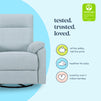 M24387HBL,DaVinci,Suzy Swivel Recliner in Heathered Blue