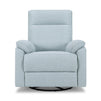M24387HBL,DaVinci,Suzy Swivel Recliner in Heathered Blue