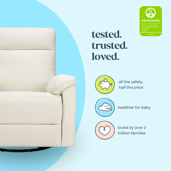 M24387VN,DaVinci,Suzy Swivel Recliner in Vanilla