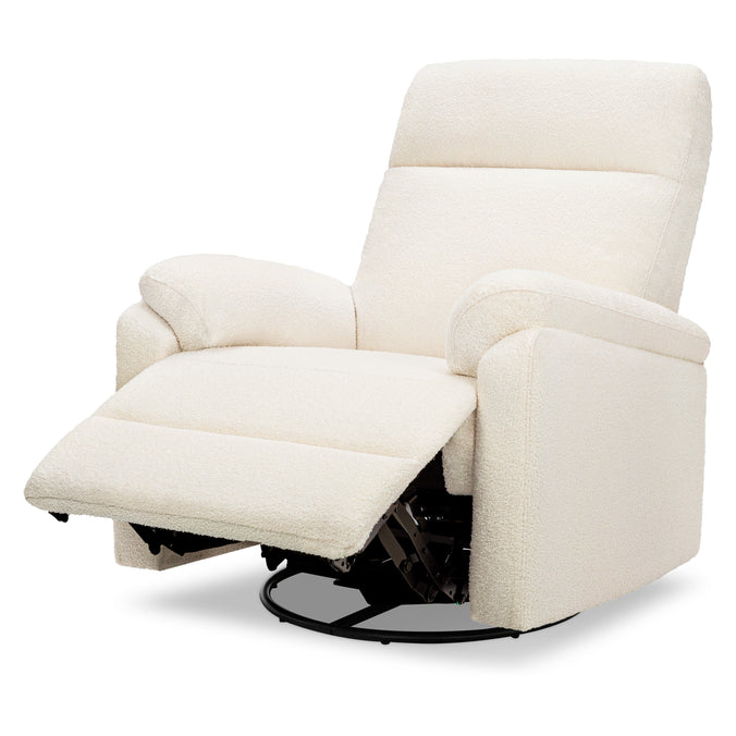 M24388CCB,DaVinci,Suzy Electronic Swivel Recliner in Cozy Cream Boucle