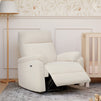 M24388CCB,DaVinci,Suzy Electronic Swivel Recliner in Cozy Cream Boucle