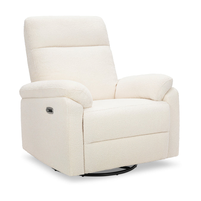 M24388CCB,DaVinci,Suzy Electronic Swivel Recliner in Cozy Cream Boucle
