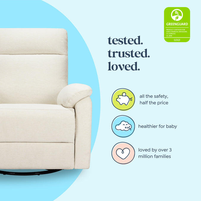 M24388VN,DaVinci,Suzy Electronic Swivel Recliner in Vanilla