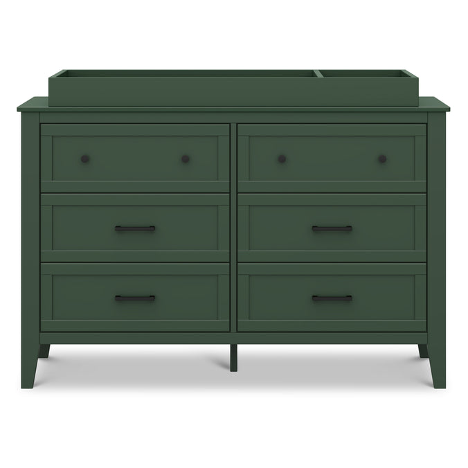 M24726FRGR,DaVinci,Beau 6-Drawer Dresser in Forest Green