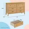M24726HY,DaVinci,Beau 6-Drawer Dresser in Honey